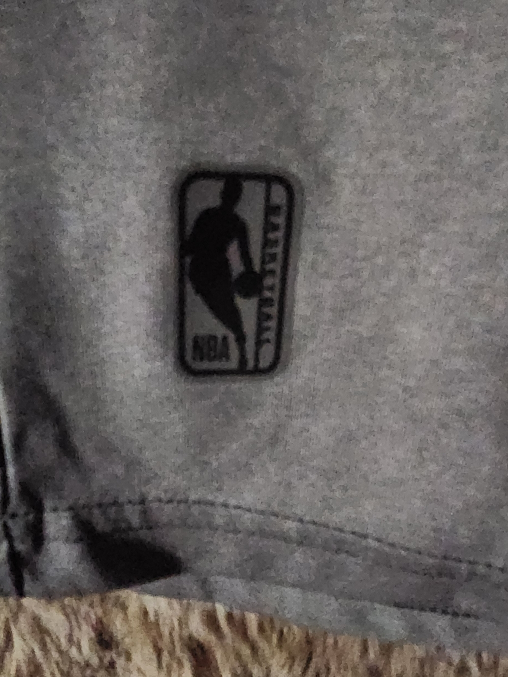 NBA Gray Athletic Shorts with Red Logo - Picture 3 of 8